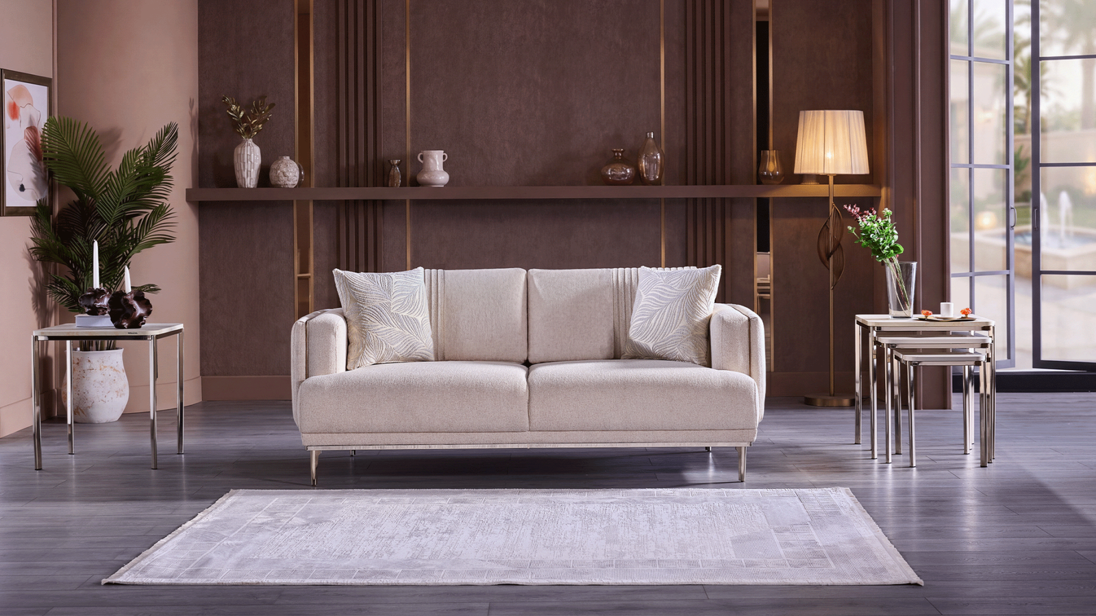 MARIETTA Living Room Set (Linka Beige) - Image 3