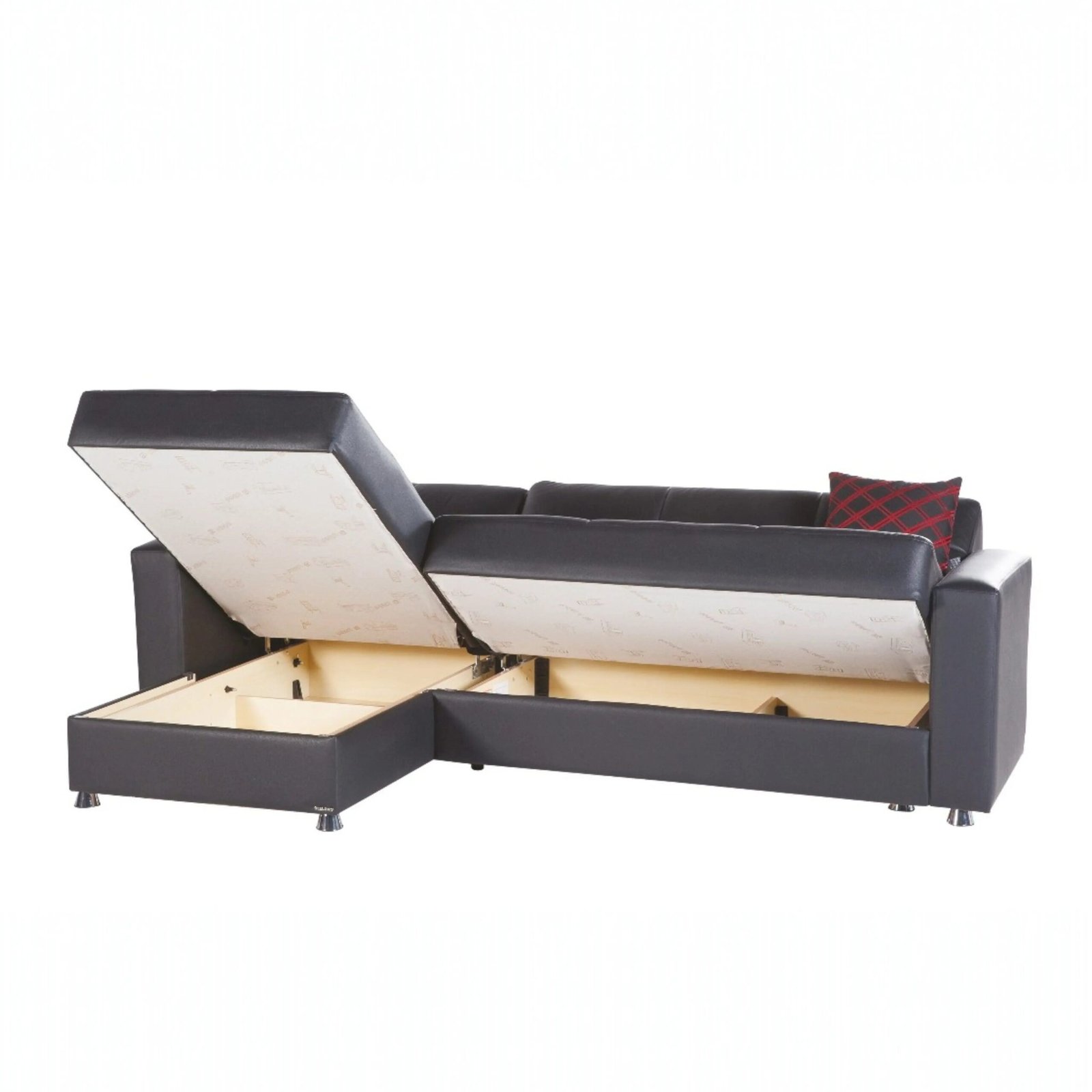 Elegant Sectional (Black Leather) - Image 2