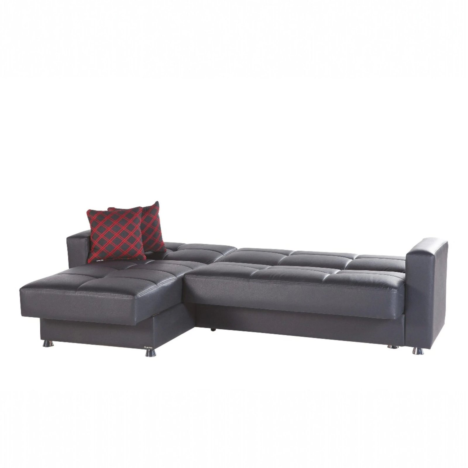 Elegant Sectional (Black Leather) - Image 3