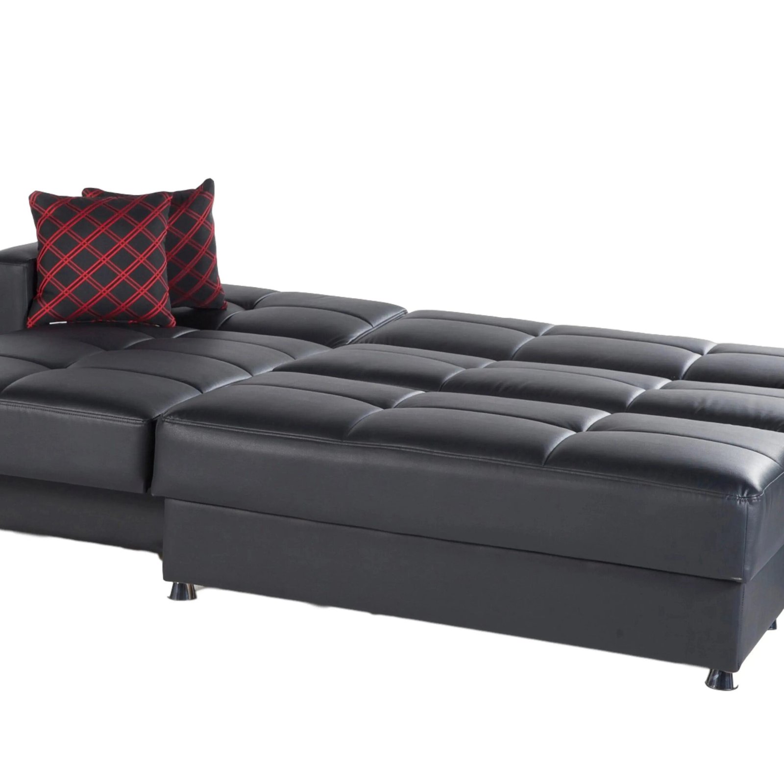 Elegant Sectional (Black Leather) - Image 4