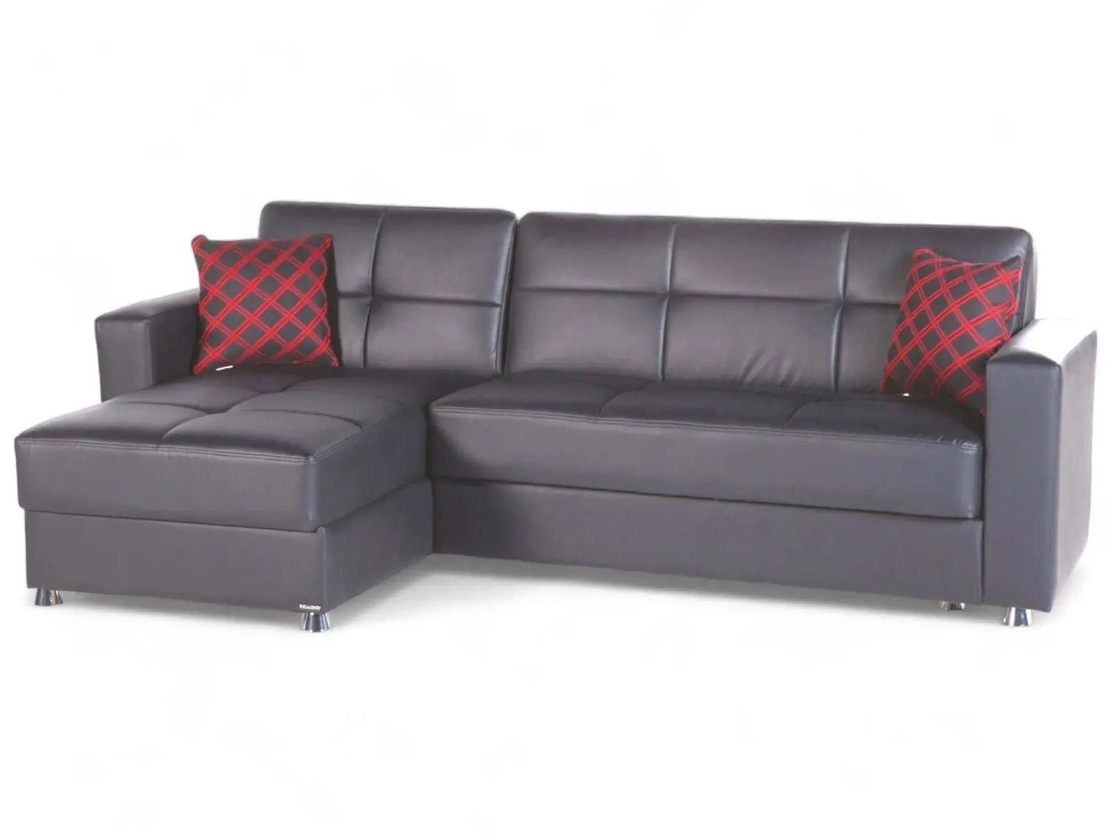 Elegant Sectional (Black Leather) - Image 5