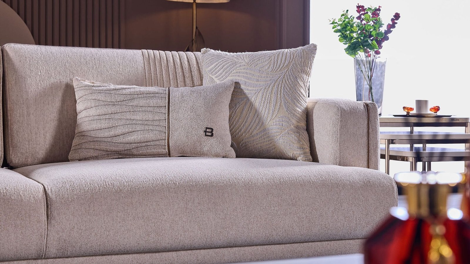 MARIETTA Living Room Set (Linka Beige) - Image 5