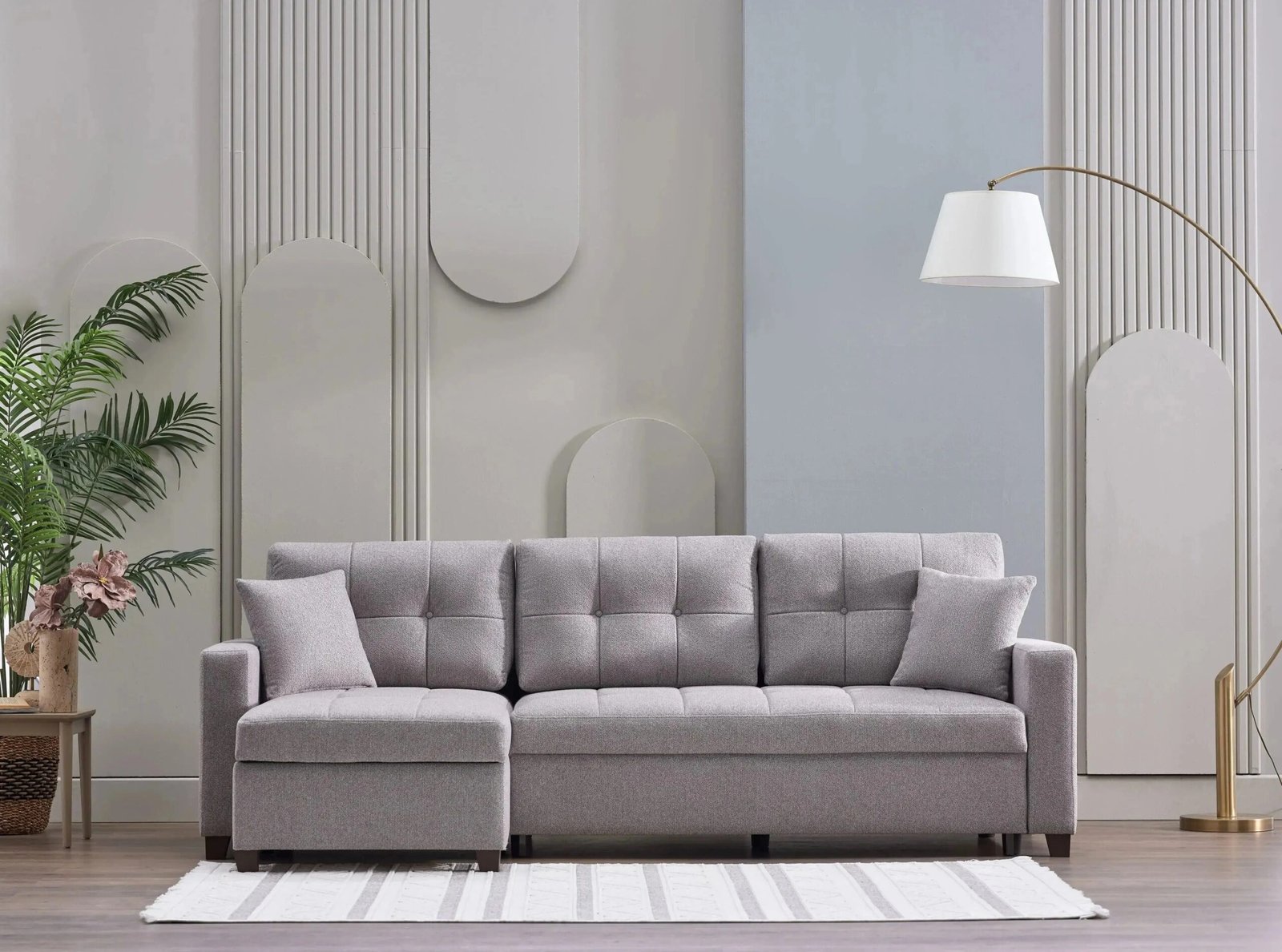 Mocca Sectional (Dupont Grey) - Image 4