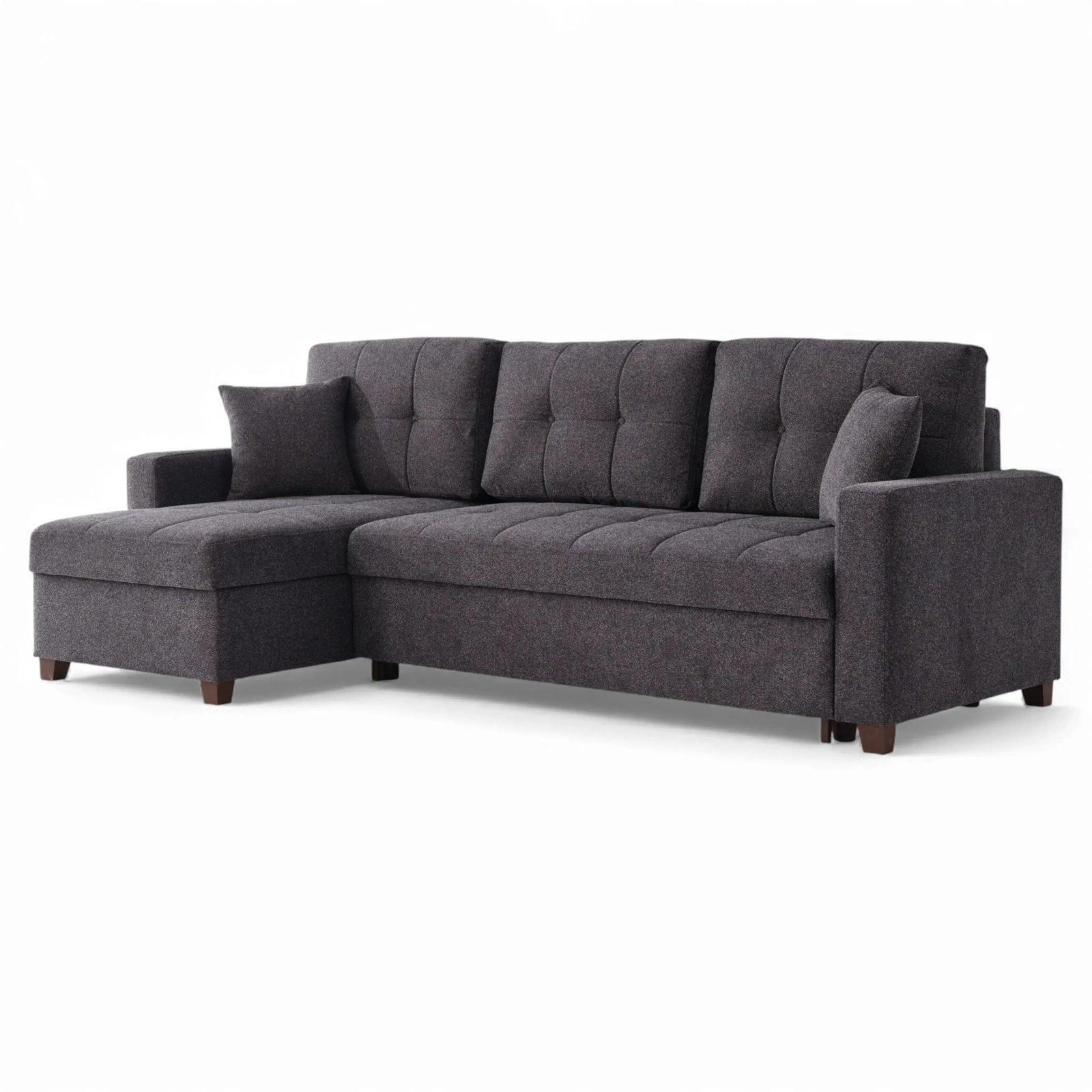 Mocca L Shape Sectional (Dupont Anthracite) - Image 2