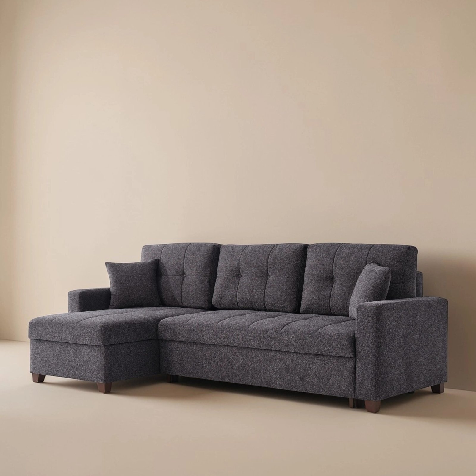 Mocca L Shape Sectional (Dupont Anthracite)
