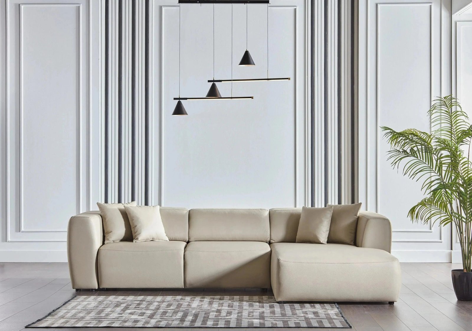 Picasso Sectional Beige Leather (RAF) - Image 4