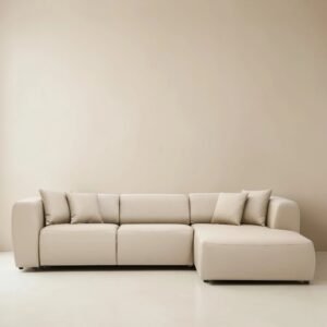 Picasso Sectional Beige Leather (RAF)