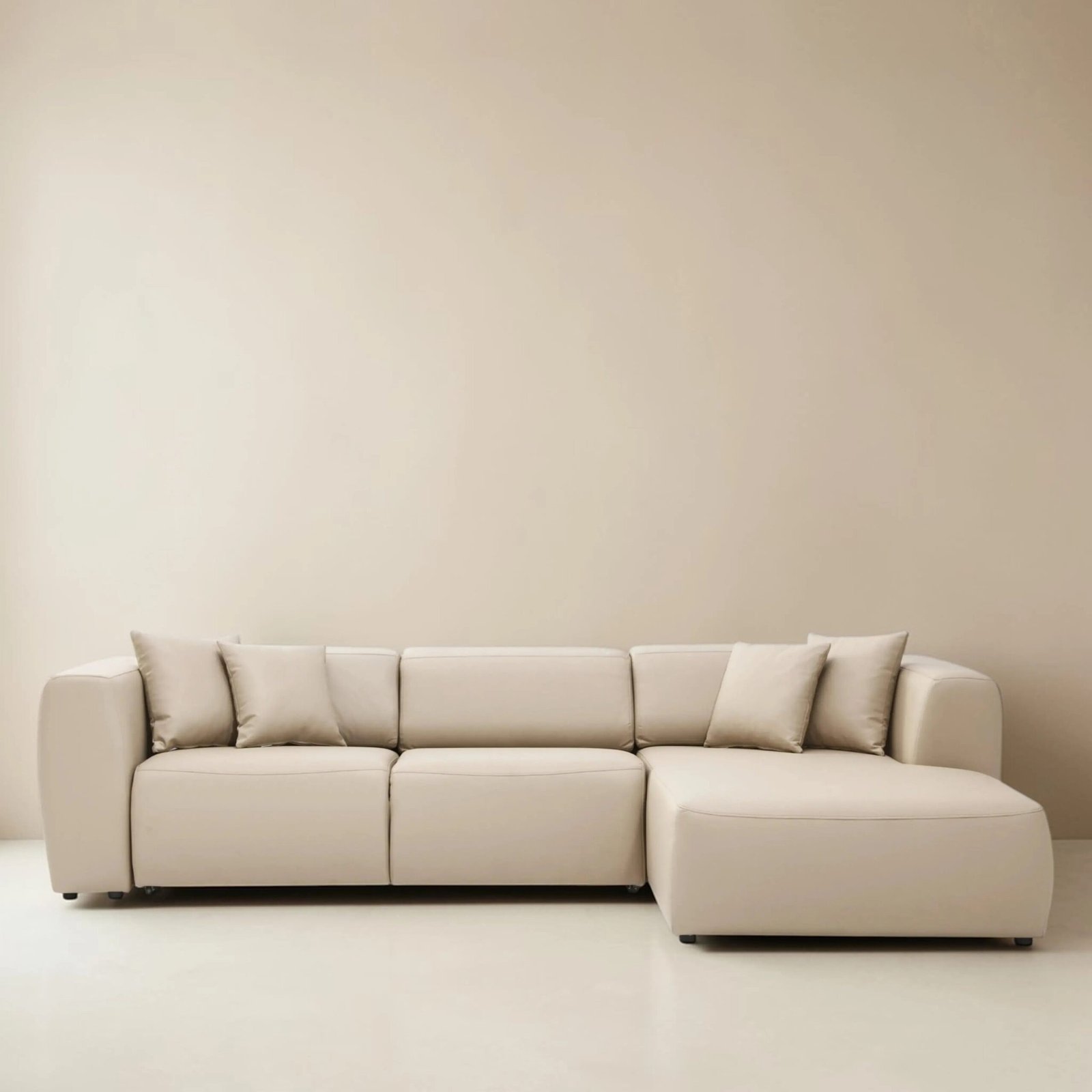 Picasso Sectional Beige Leather (RAF)